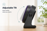 Bireafon AirNova™ Desktop Cooling Fan with Semiconductor Cooling Plate & 150-Level Stepless Speed