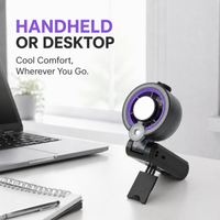Bireafon FrostFlow™ 3-in-1 Handheld Cooling Fan with Cooling Plate, Fine Mist & 5-Speed Airflow