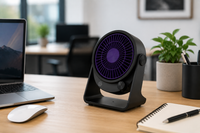 Bireafon AirNova™ Desktop Cooling Fan with Semiconductor Cooling Plate & 150-Level Stepless Speed