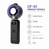 Bireafon FrostFlow™ 3-in-1 Handheld Cooling Fan with Cooling Plate, Fine Mist & 5-Speed Airflow