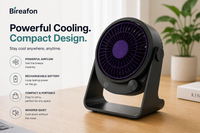 Bireafon AirNova™ Desktop Cooling Fan with Semiconductor Cooling Plate & 150-Level Stepless Speed