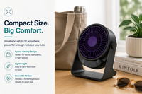 Bireafon AirNova™ Desktop Cooling Fan with Semiconductor Cooling Plate & 150-Level Stepless Speed
